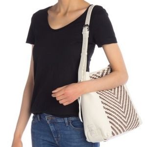 Kooba Dual Tone Leather Shoulder Bag